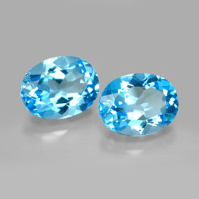  ct natürliche blauer Topas-Edelsteine, Oval Schliff, VVS