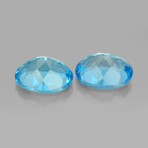  ct natürliche blauer Topas-Edelsteine, Oval Schliff, VVS