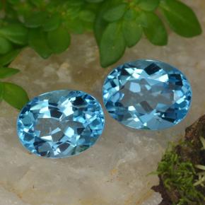 4,71 ct natürliche blauer Topas-Edelsteine, Oval Schliff, VVS-VS