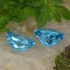 4,71 ct natürliche blauer Topas-Edelsteine, Oval Schliff, VVS-VS