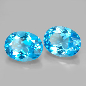  ct natürliche blauer Topas-Edelsteine, Oval Schliff, VVS