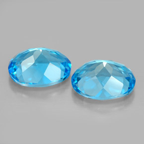  ct natürliche blauer Topas-Edelsteine, Oval Schliff, VVS