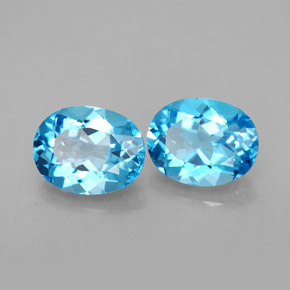  ct natürliche blauer Topas-Edelsteine, Oval Schliff, VVS