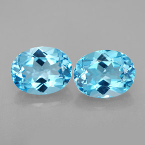  ct natürliche blauer Topas-Edelsteine, Oval Schliff, VVS