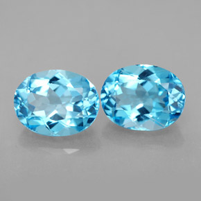  ct natürliche blauer Topas-Edelsteine, Oval Schliff, VVS