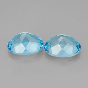  ct natürliche blauer Topas-Edelsteine, Oval Schliff, VVS