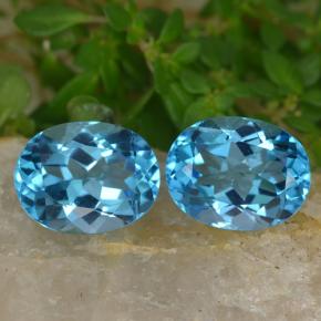 5,02 ct natürliche blauer Topas-Edelsteine, Oval Schliff, VVS