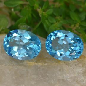 5,02 ct natürliche blauer Topas-Edelsteine, Oval Schliff, VVS