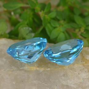 5,02 ct natürliche blauer Topas-Edelsteine, Oval Schliff, VVS