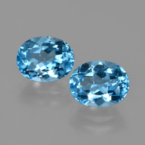  ct natürliche blauer Topas-Edelsteine, Oval Schliff, VS