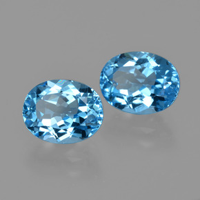  ct natürliche blauer Topas-Edelsteine, Oval Schliff, VS