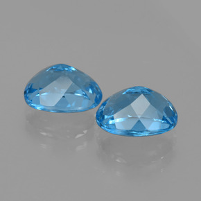  ct natürliche blauer Topas-Edelsteine, Oval Schliff, VS