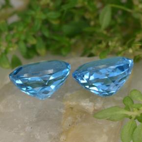 5,43 ct natürliche blauer Topas-Edelsteine, Oval Schliff, VVS-VS