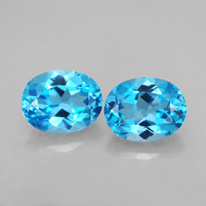 ct natürliche blauer Topas-Edelsteine, Oval Schliff, VVS