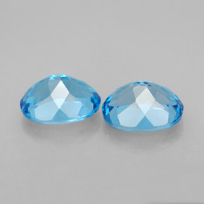  ct natürliche blauer Topas-Edelsteine, Oval Schliff, VVS