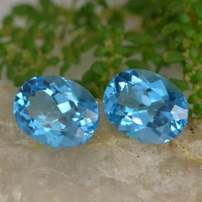 4,65 ct natürliche blauer Topas-Edelsteine, Oval Schliff, VVS-VS