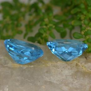 4,65 ct natürliche blauer Topas-Edelsteine, Oval Schliff, VVS-VS