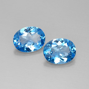  ct natürliche blauer Topas-Edelsteine, Oval Schliff, VVS