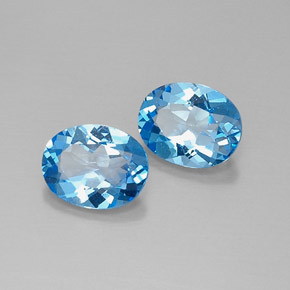  ct natürliche blauer Topas-Edelsteine, Oval Schliff, VVS