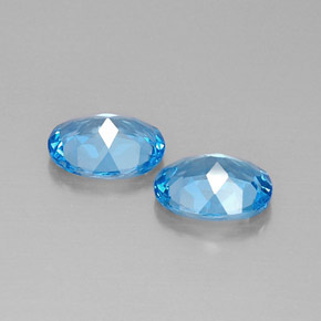  ct natürliche blauer Topas-Edelsteine, Oval Schliff, VVS
