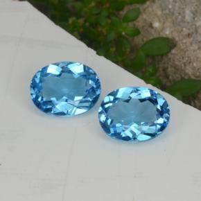 4,28 ct natürliche blauer Topas-Edelsteine, Oval Schliff, VVS-VS