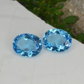 4,28 ct natürliche blauer Topas-Edelsteine, Oval Schliff, VVS-VS