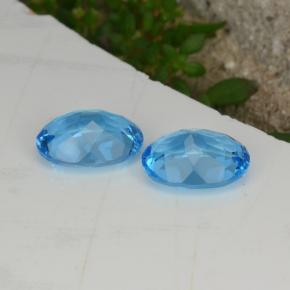 4,28 ct natürliche blauer Topas-Edelsteine, Oval Schliff, VVS-VS