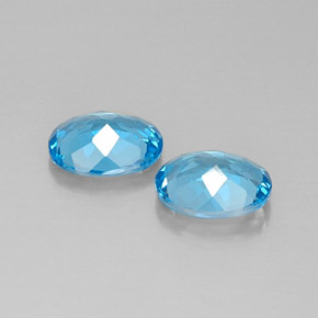  ct natürliche blauer Topas-Edelsteine, Oval Schliff, VVS-VS