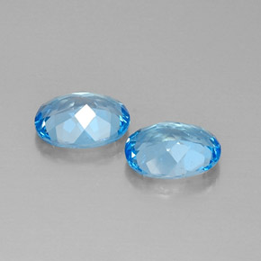  ct natürliche blauer Topas-Edelsteine, Oval Schliff, VVS