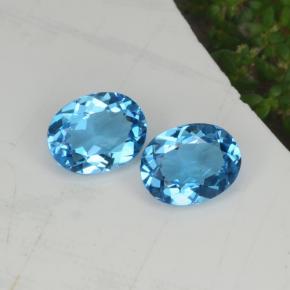 4,36 ct natürliche blauer Topas-Edelsteine, Oval Schliff, VVS
