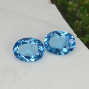 4,36 ct natürliche blauer Topas-Edelsteine, Oval Schliff, VVS