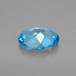 2,02 ctw natürlicher blauer Topas, Oval Schliff, VVS-VS