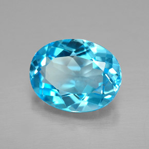 2,29 ctw natürlicher blauer Topas, Oval Schliff, VVS-VS