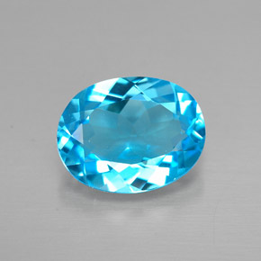 2,13 ctw natürlicher blauer Topas, Oval Schliff, VVS