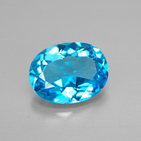 2,09 ctw natürlicher blauer Topas, Oval Schliff, VVS-VS