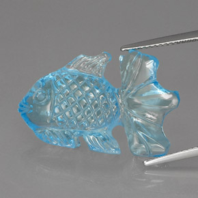 17,84 ctw natürlicher blauer Topas, Transparent, Transparent / Lichtdurchlässig