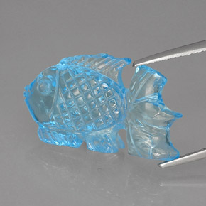 18,94 ctw natürlicher blauer Topas, Transparent, Transparent / Lichtdurchlässig