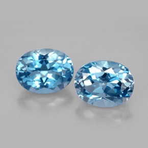  ct natürliche blauer Topas-Edelsteine, Oval Schliff, VVS