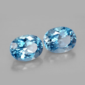  ct natürliche blauer Topas-Edelsteine, Oval Schliff, VVS