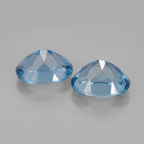  ct natürliche blauer Topas-Edelsteine, Oval Schliff, VVS