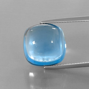 23,43 ctw natürlicher blauer Topas, Kissenschliff, Transparent