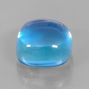 18,22 ctw natürlicher blauer Topas, Kissenschliff, Transparent