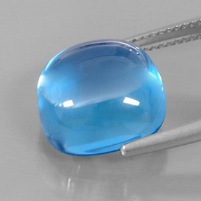 18,22 ctw natürlicher blauer Topas, Kissenschliff, Transparent