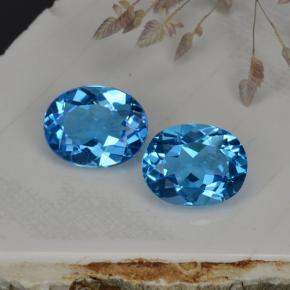  ct natürliche blauer Topas-Edelsteine, Oval Schliff, VVS