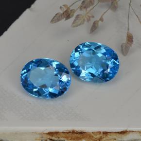  ct natürliche blauer Topas-Edelsteine, Oval Schliff, VVS