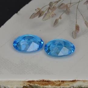  ct natürliche blauer Topas-Edelsteine, Oval Schliff, VVS