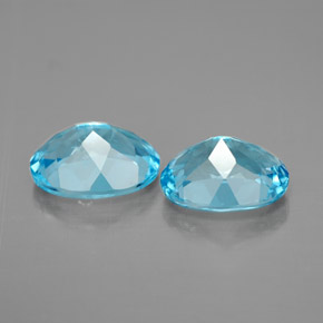  ct natürliche blauer Topas-Edelsteine, Oval Schliff, VVS
