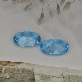  ct natürliche blauer Topas-Edelsteine, Oval Schliff, VVS-VS