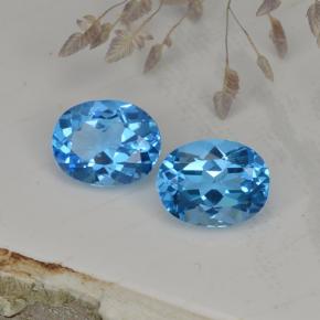 4,71 ct natürliche blauer Topas-Edelsteine, Oval Schliff, VVS