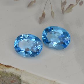 4,71 ct natürliche blauer Topas-Edelsteine, Oval Schliff, VVS